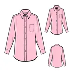 long-sleeved pink dress shirt image